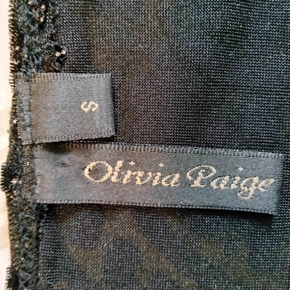Olivia Paige top Black Burnout Bell sleeves size S - Picture 10 of 10